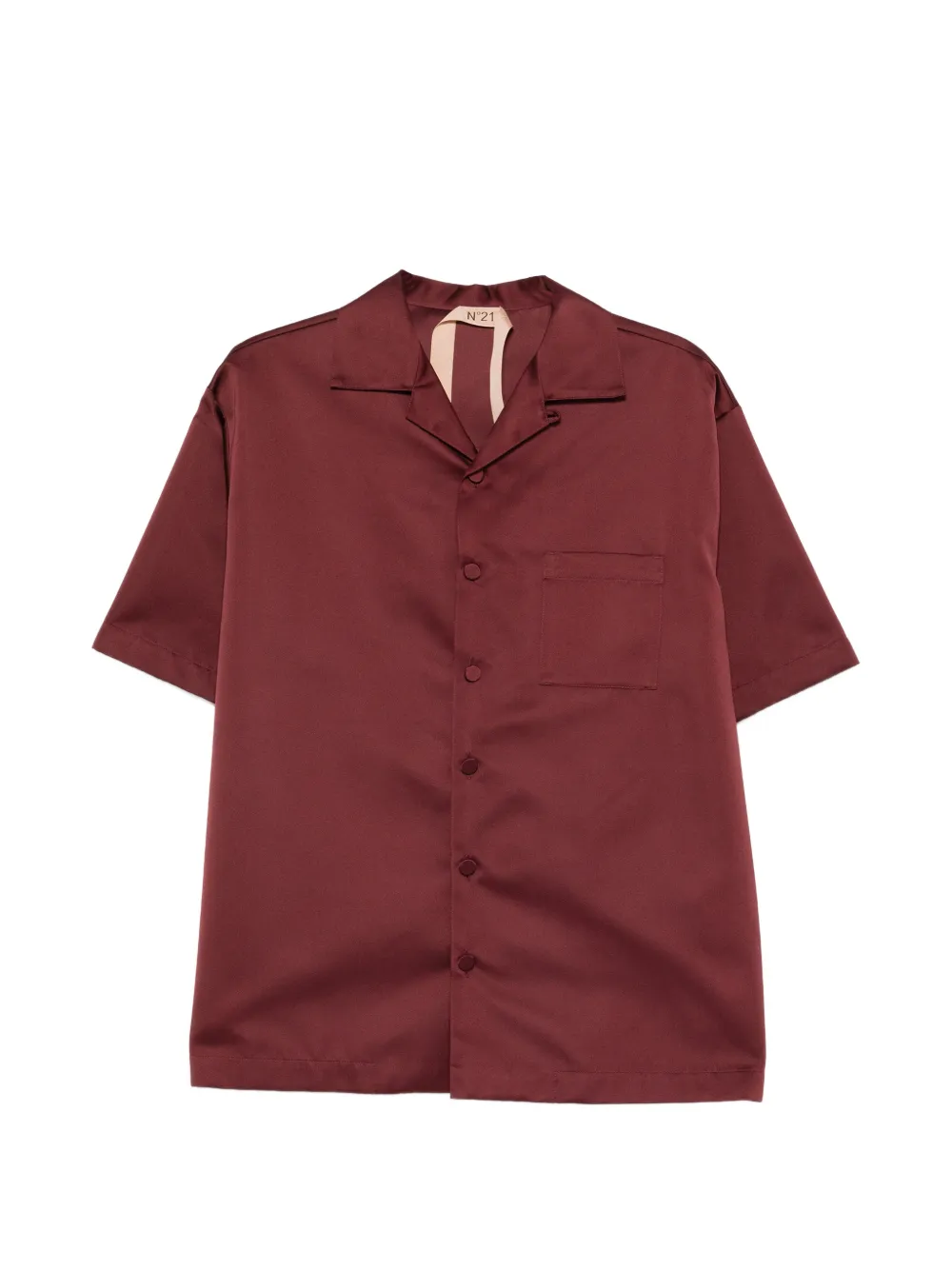 Nº21 short-sleeve chest-pocket shirt - Rosso
