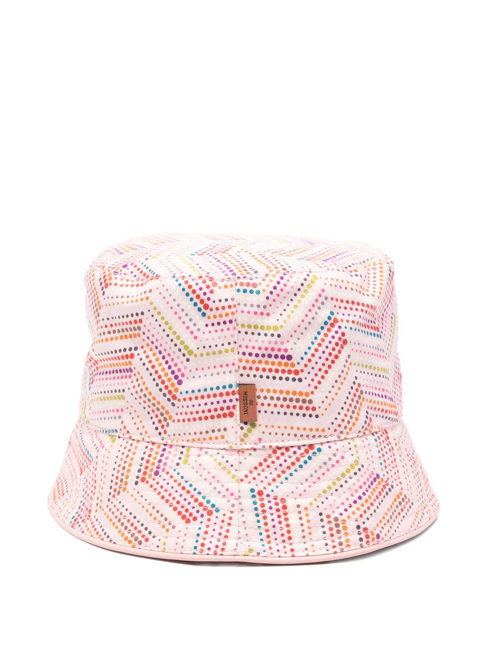 Missoni Dotted-chevron Bucket Hat In Pink