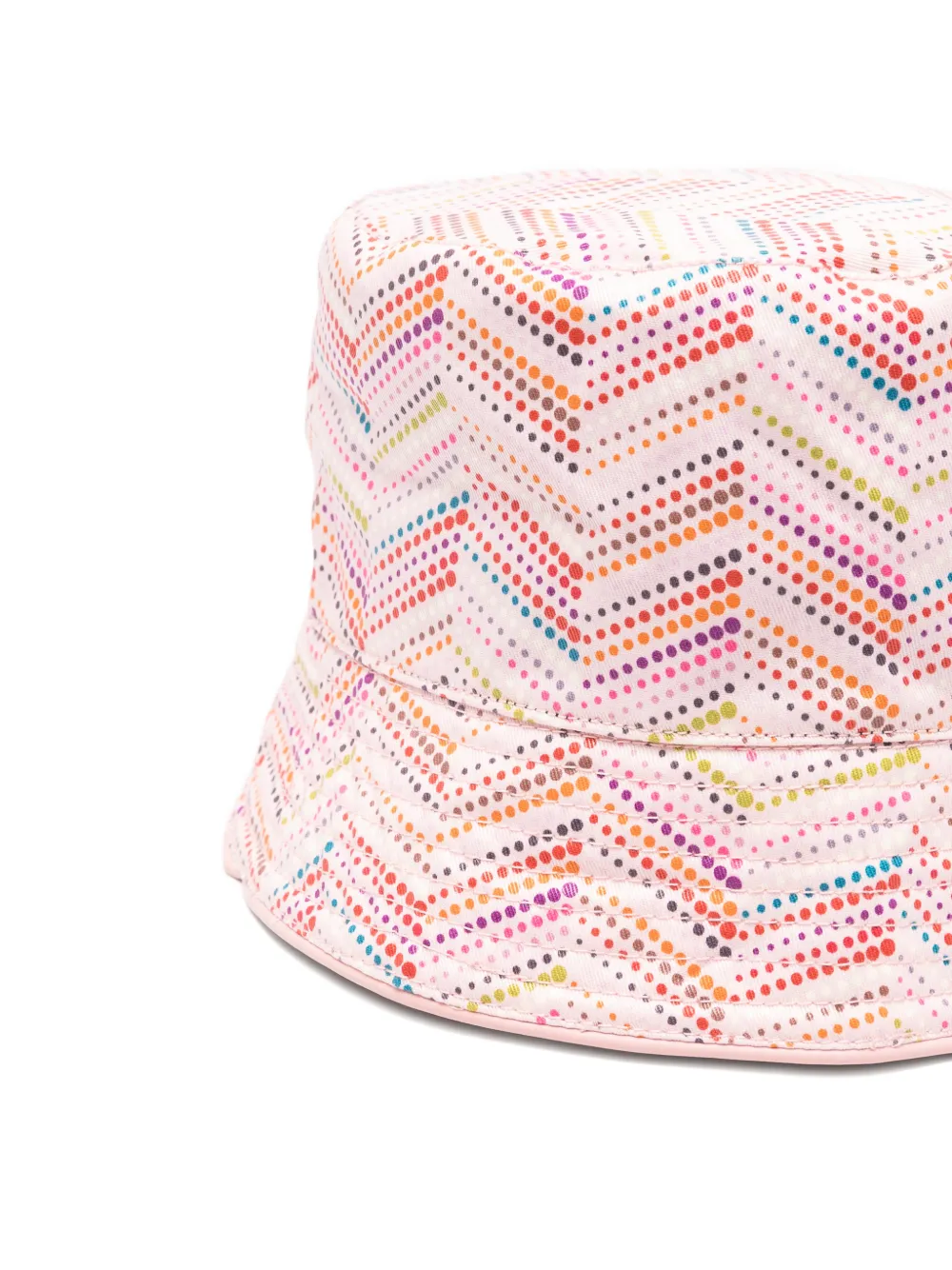 Missoni Dotted-chevron Bucket Hat In Pink