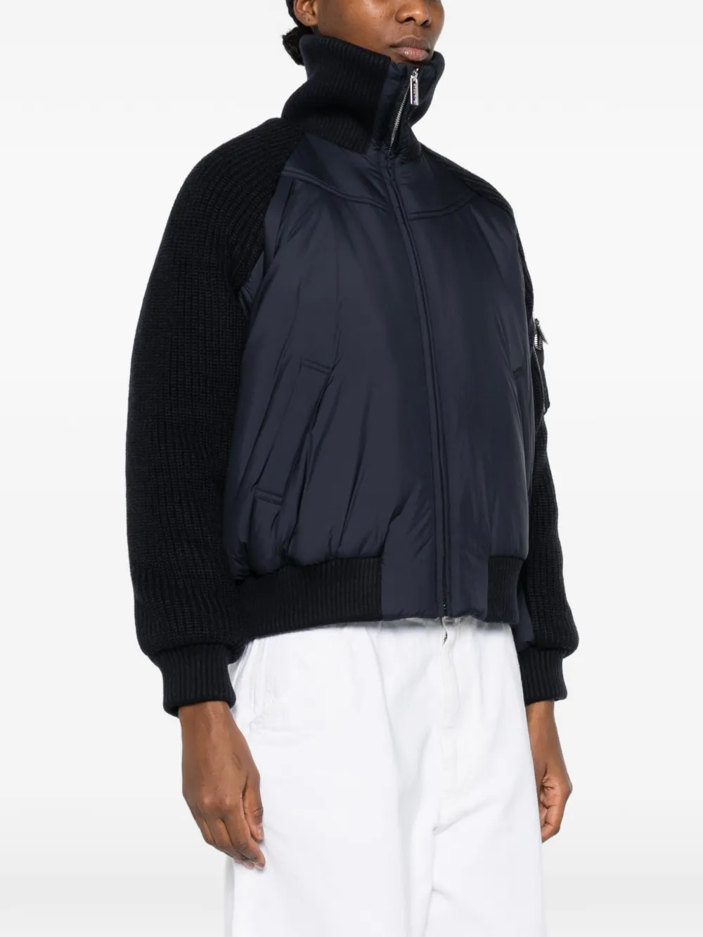  Circus Hotel Patch-pocket Padded Jacket - Blue 