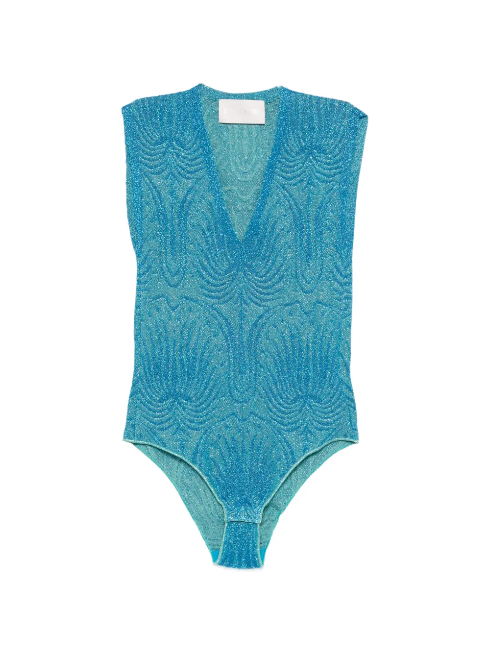 Circus Hotel v-neck patterned body - Blu
