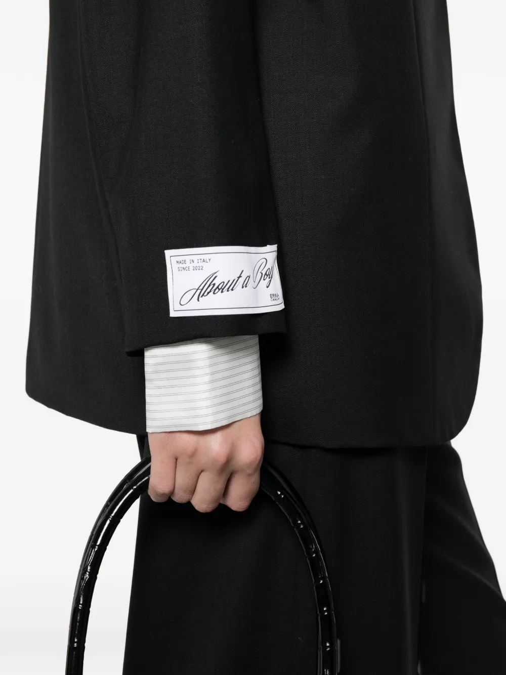 Erika Cavallini Blazer met klepzak Zwart