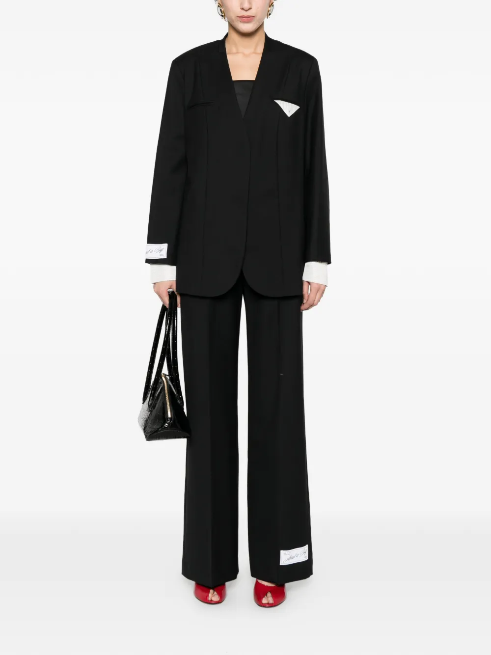 Erika Cavallini Blazer met klepzak Zwart