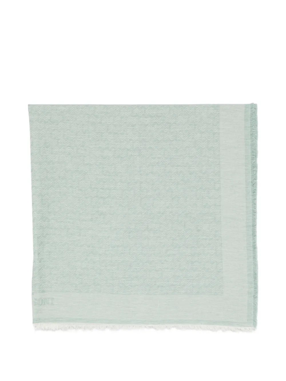 Missoni zigzag-knit fringed scarf - Verde
