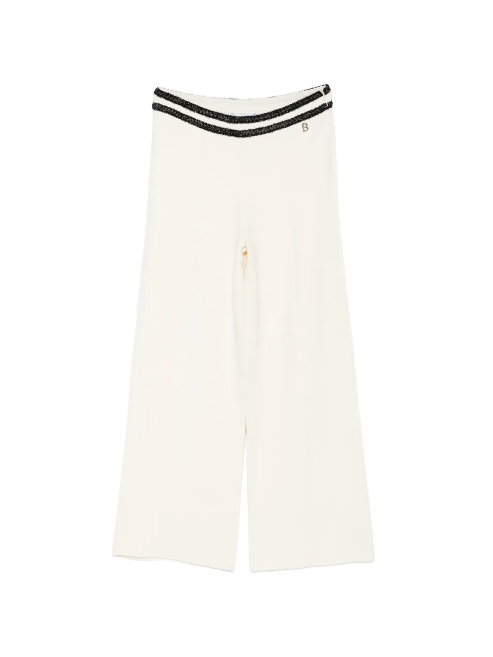Blugirl braided-trim wide-leg trousers - Toni neutri