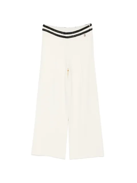 Blugirl braided-trim wide-leg trousers