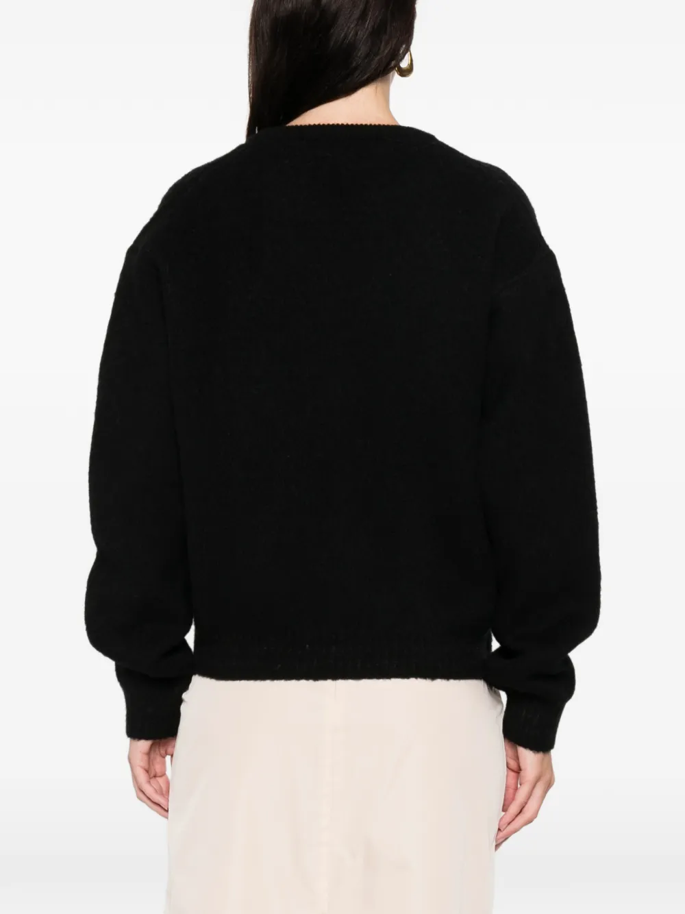 N°21 Plunging V-neck Sweater In Black