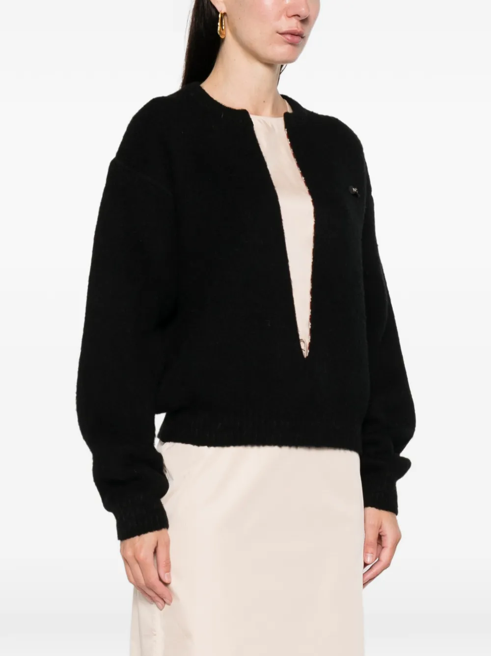 N°21 Plunging V-neck Sweater In Black