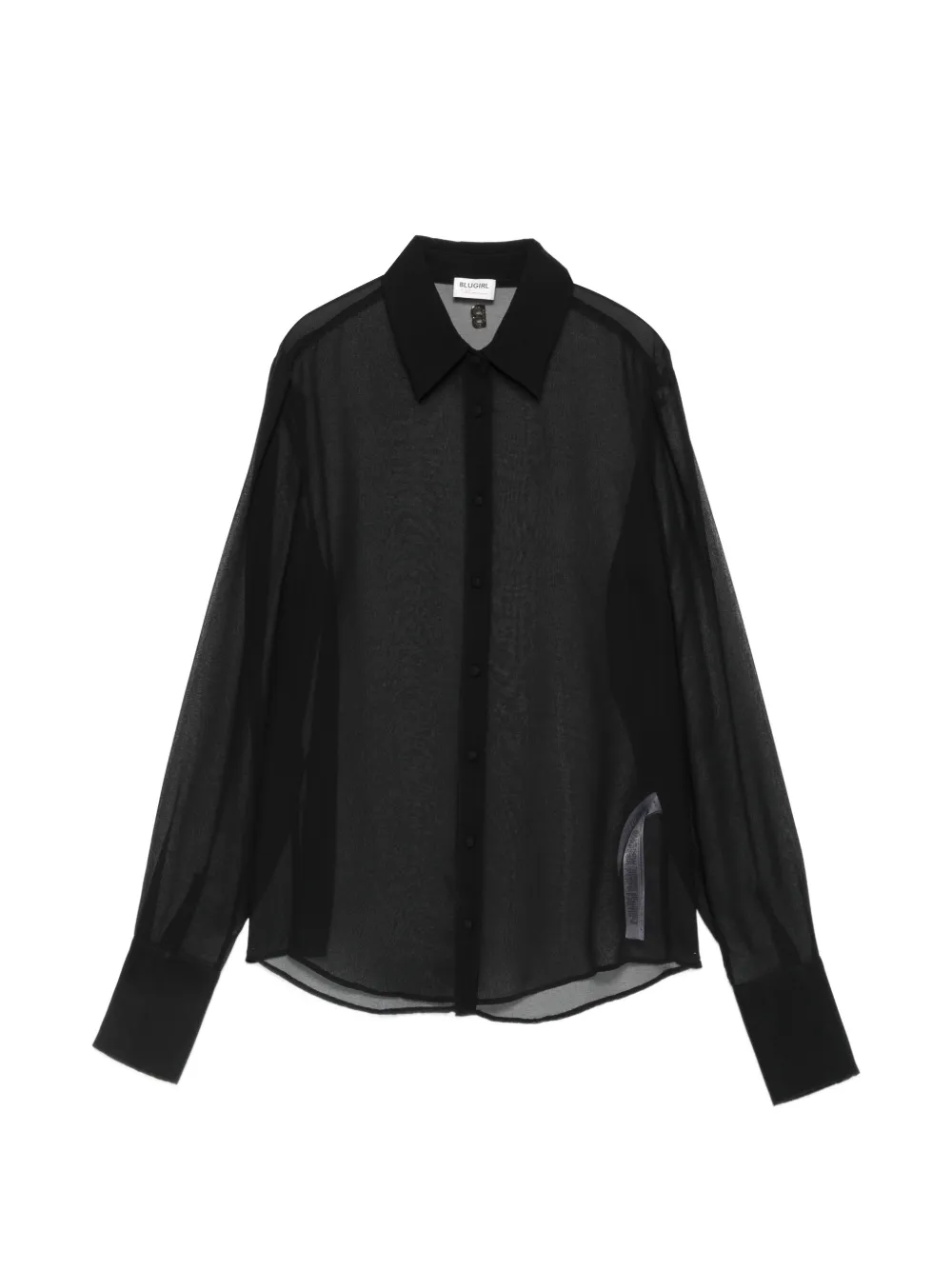 Blugirl Pointed-collar Shirt In Black