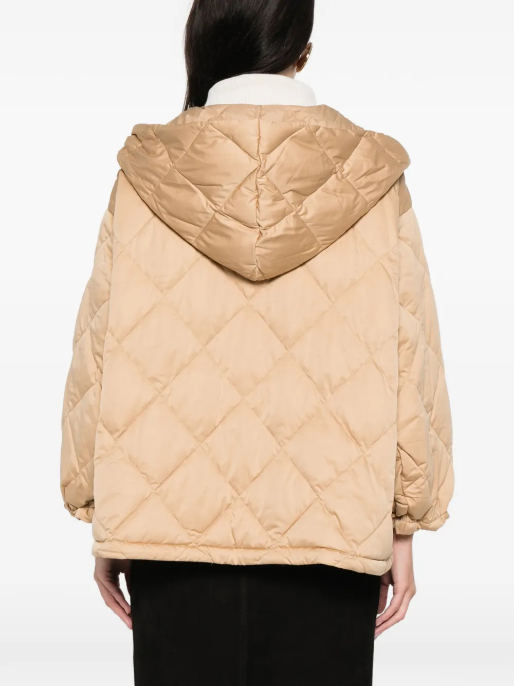 Liviana Conti Gevoerd jack met capuchon Beige