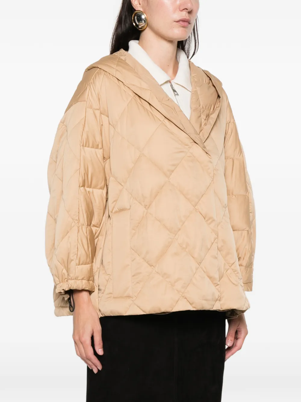 Liviana Conti Gevoerd jack met capuchon Beige
