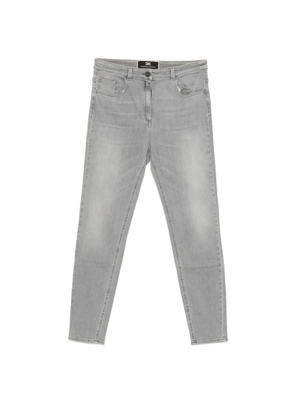 Elisabetta Franchi logo-plaque skinny jeans - Grigio