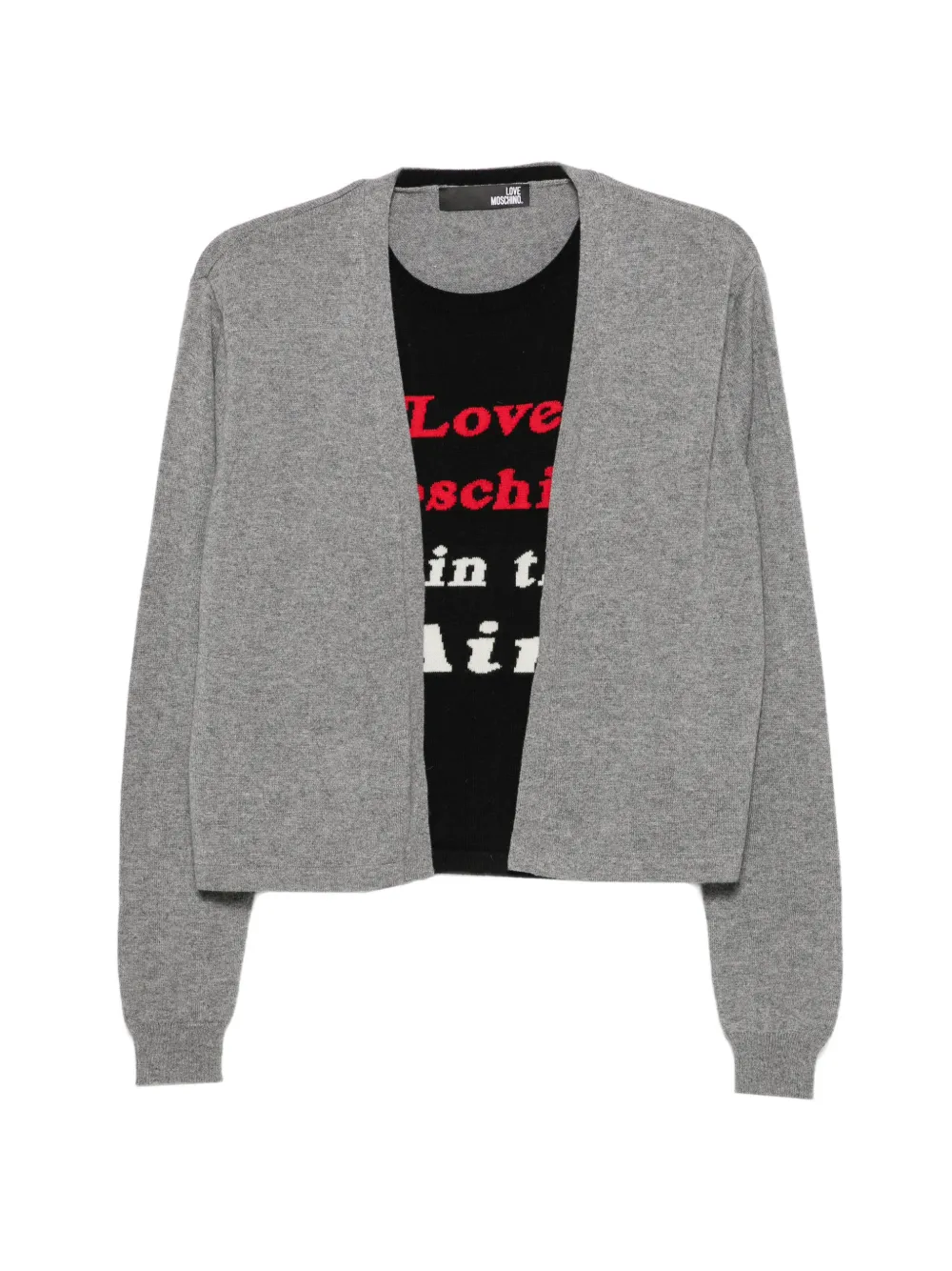 Love Moschino logo-embellishment sweater in Grey
