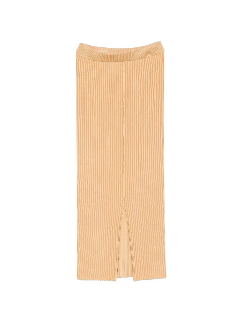 By Malene Birger Octo Ribbed Front-slit Maxi Skirt In Orange