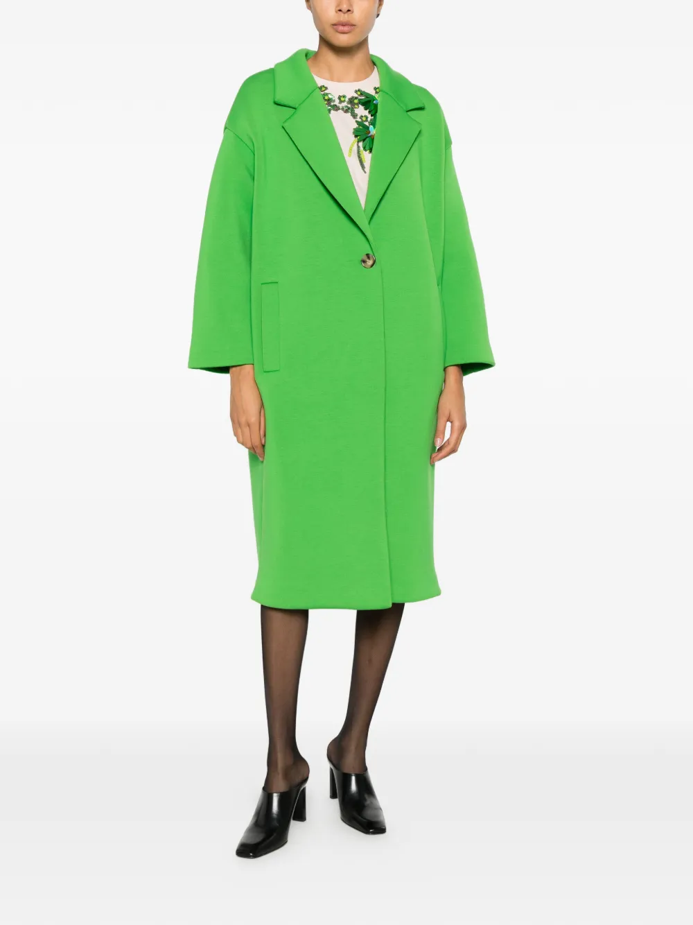  Psophia Abrigo Con Botones - Verde 