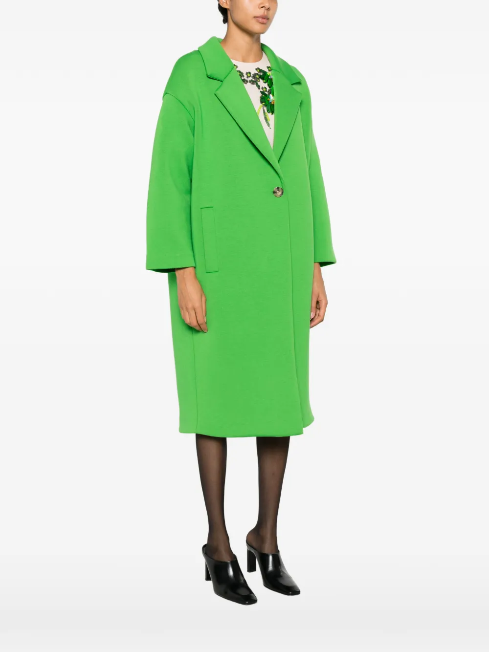  Psophia Abrigo Con Botones - Verde 