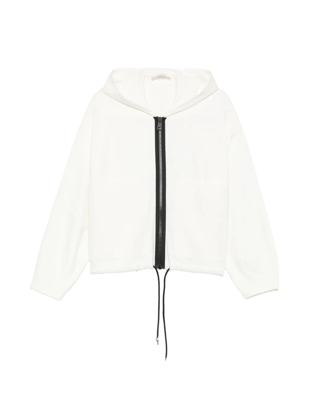 Liviana Conti zip-fastening hoodie - Neutrals