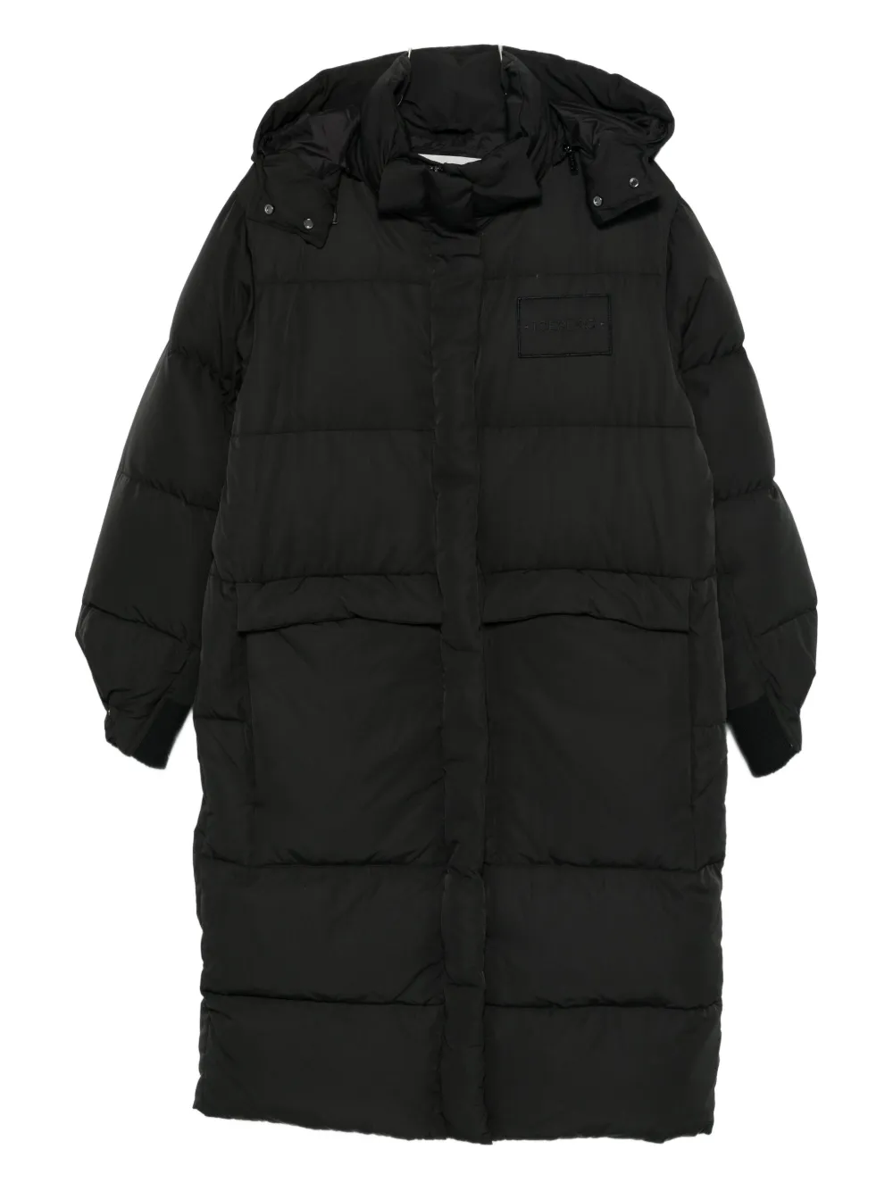 Iceberg Hooded Down Coat In Black
