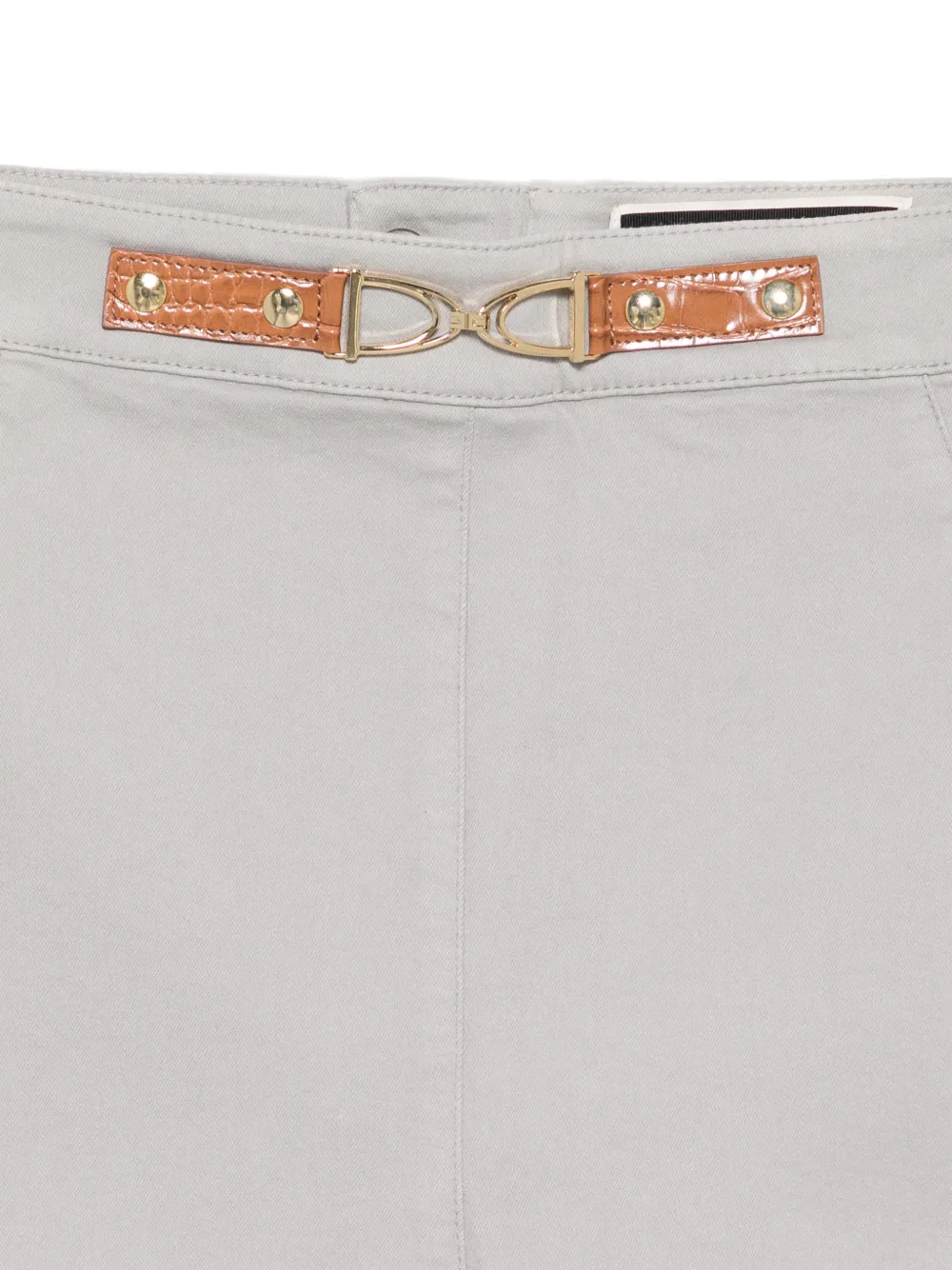  Elisabetta Franchi Vaqueros Con Cinturón - Gris 