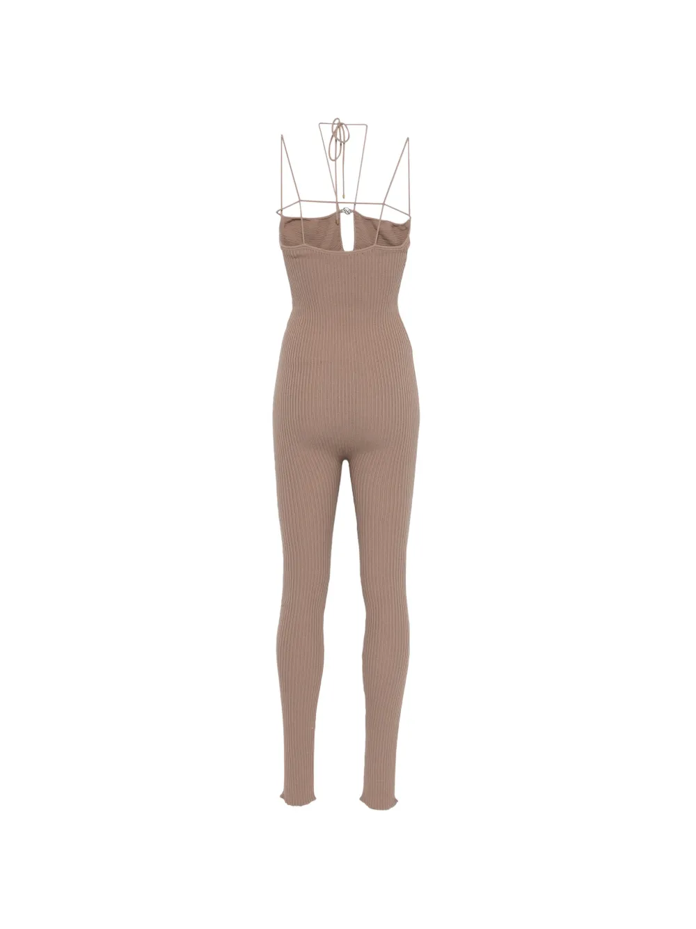 Blumarine Cut-out Ribbed Jumpsuit - Brown 