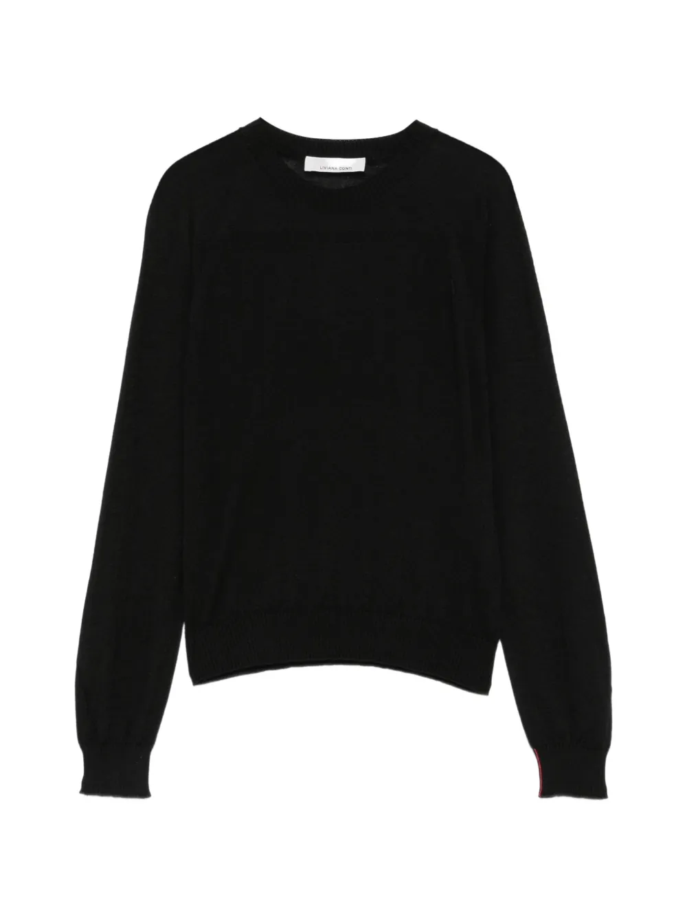 Liviana Conti crew-neck raglan-sleeve jumper - Nero