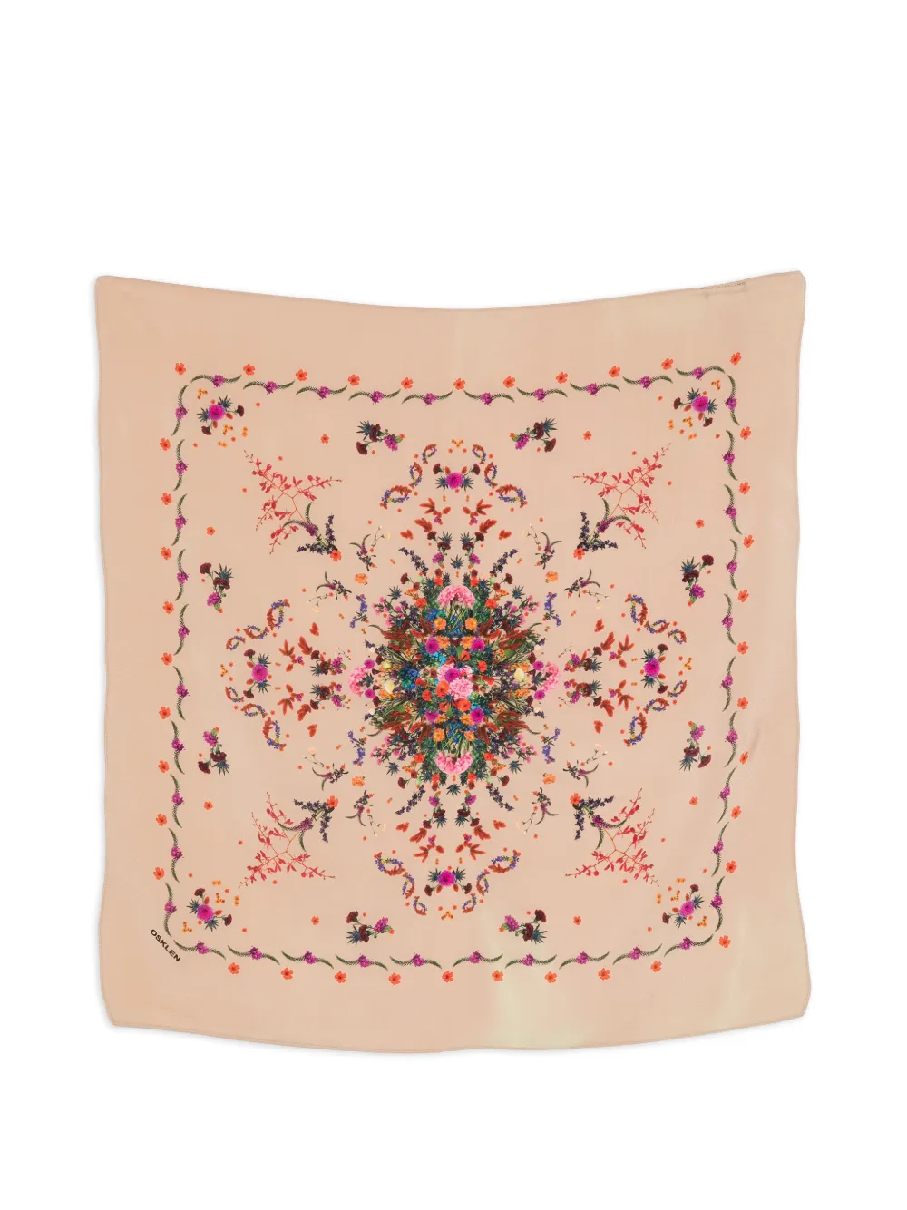Osklen floral-print scarf - Toni neutri