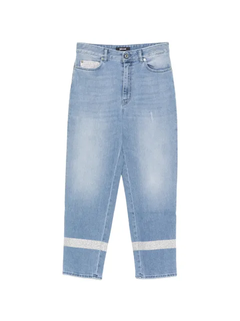 Just Cavalli glitter-embellished cropped jeans