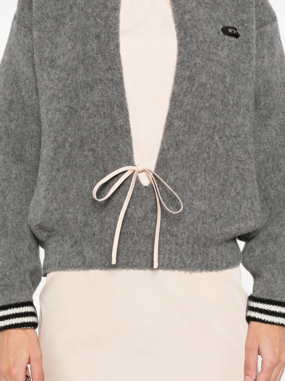 N°21 Plunging V-neck Sweater In Gray