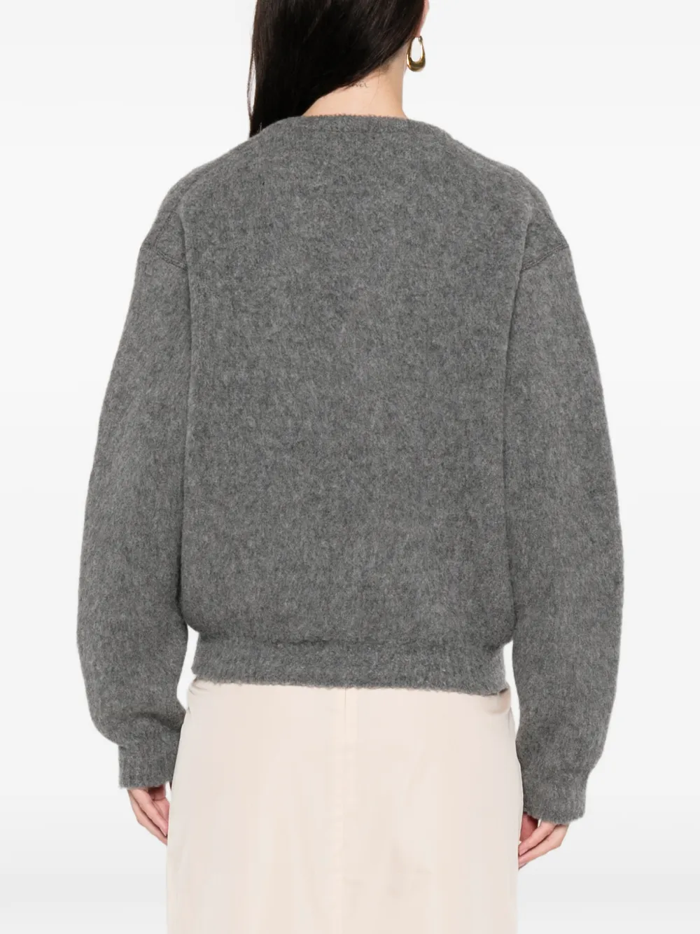 N°21 Plunging V-neck Sweater In Gray