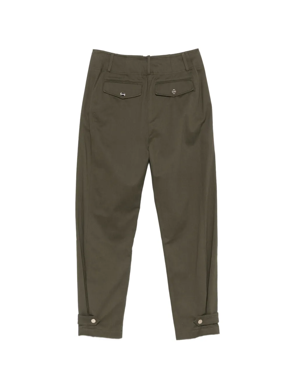 Blugirl Broek met klepzak en knoopdetail Groen