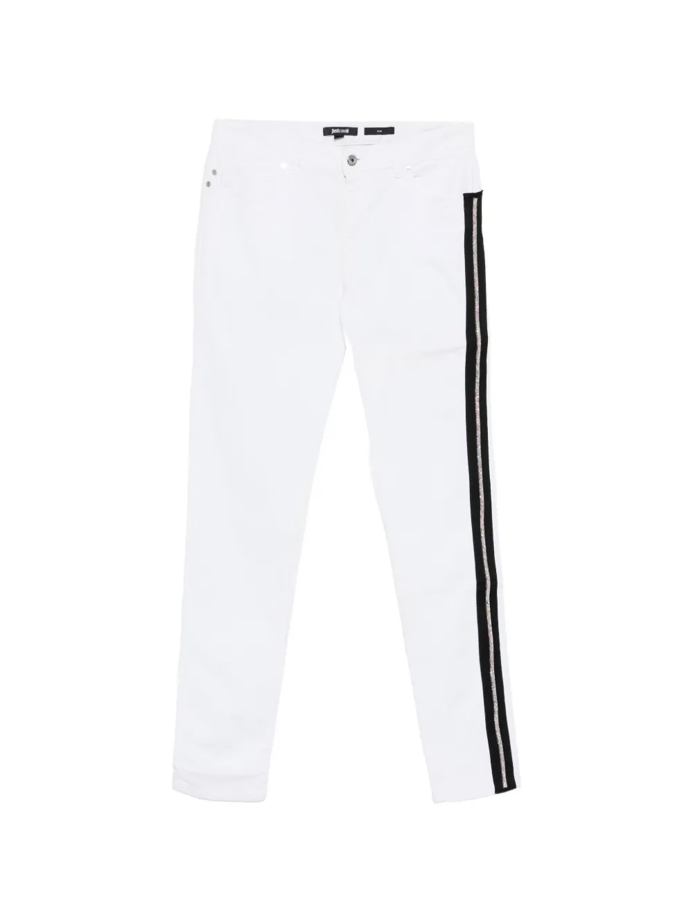 Just Cavalli strass-embellishment jeans - Bianco