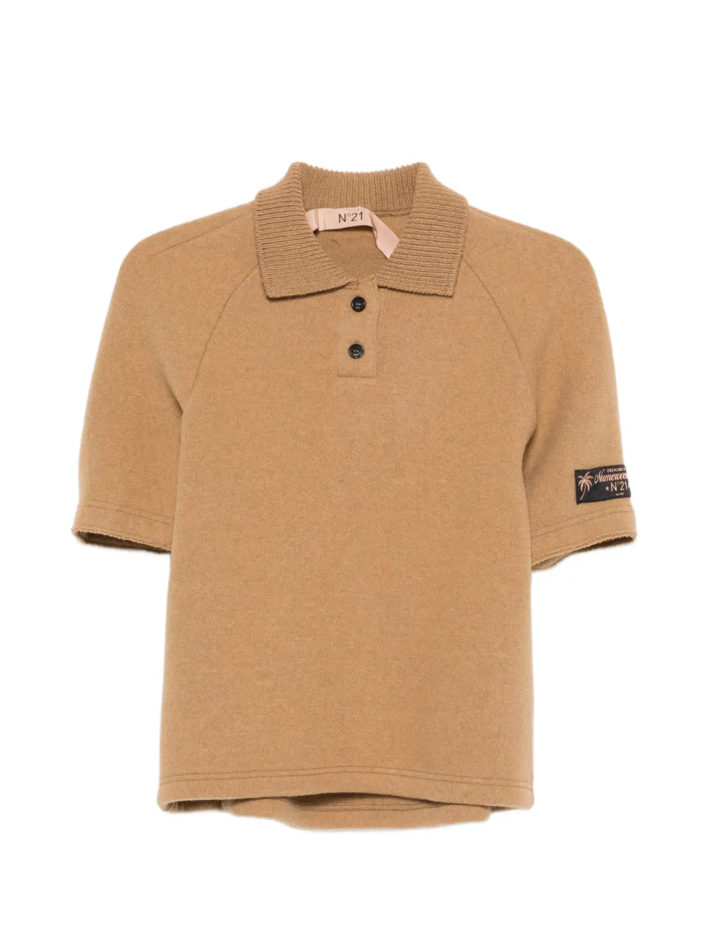 Nº21 button polo knitwear - Marrone