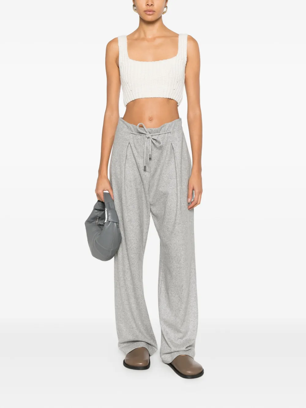 Liviana Conti Colin drawstring trousers - Grijs