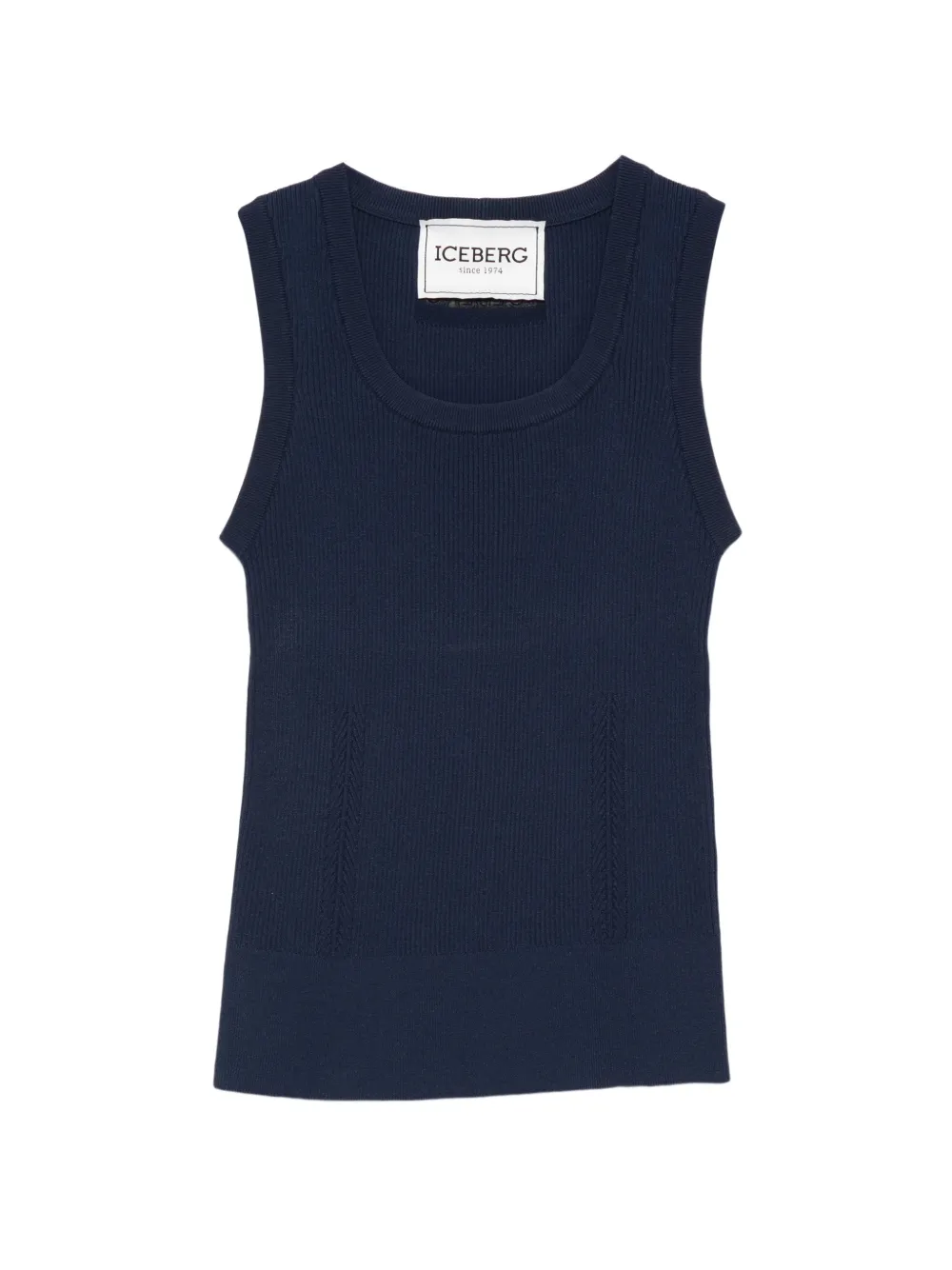 Iceberg scoop-neck tank top - Blu