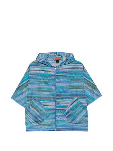 Missoni chaqueta con capucha y estampado en zigzag