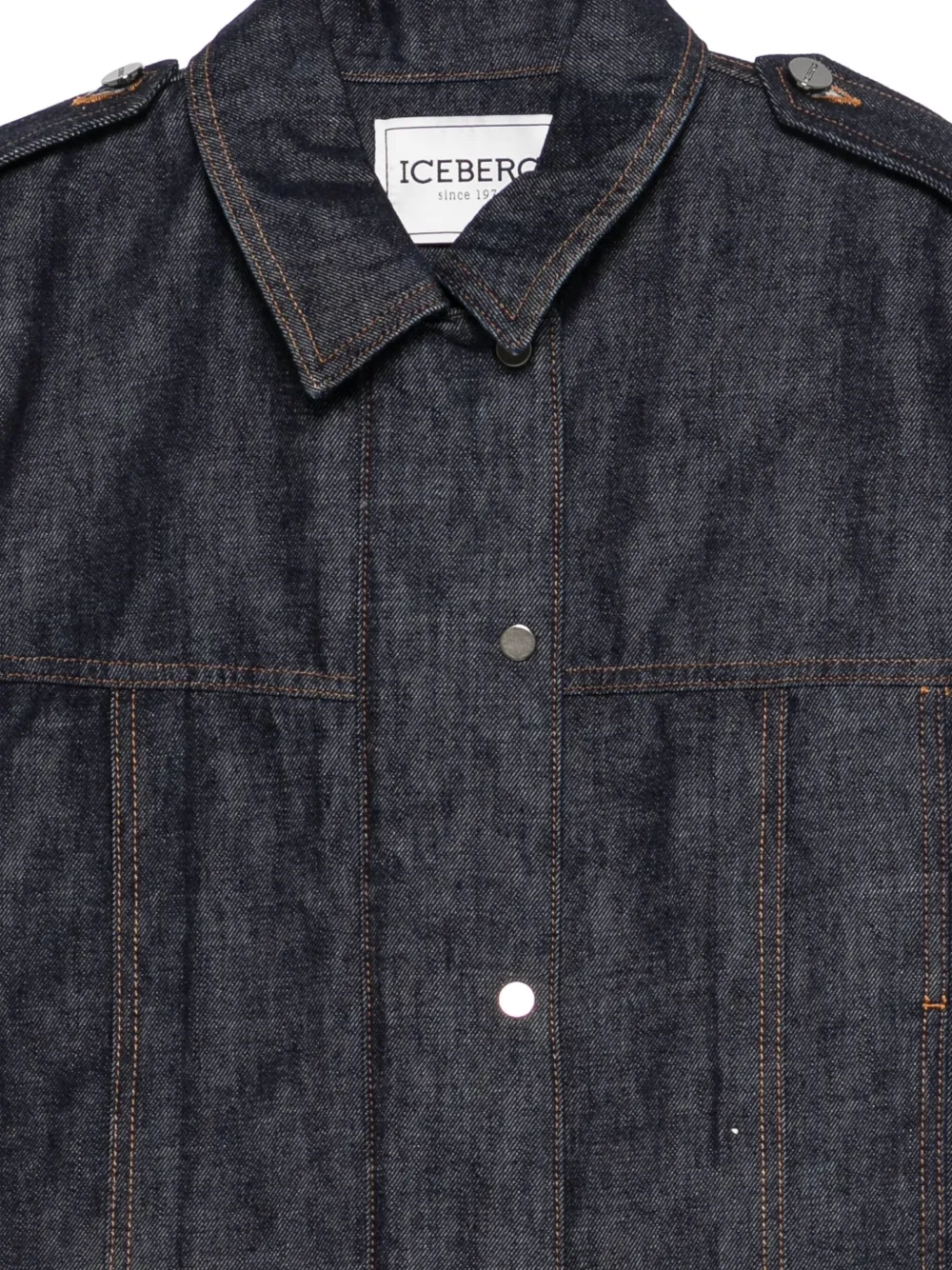 Iceberg Button Denim Jacket In Blue