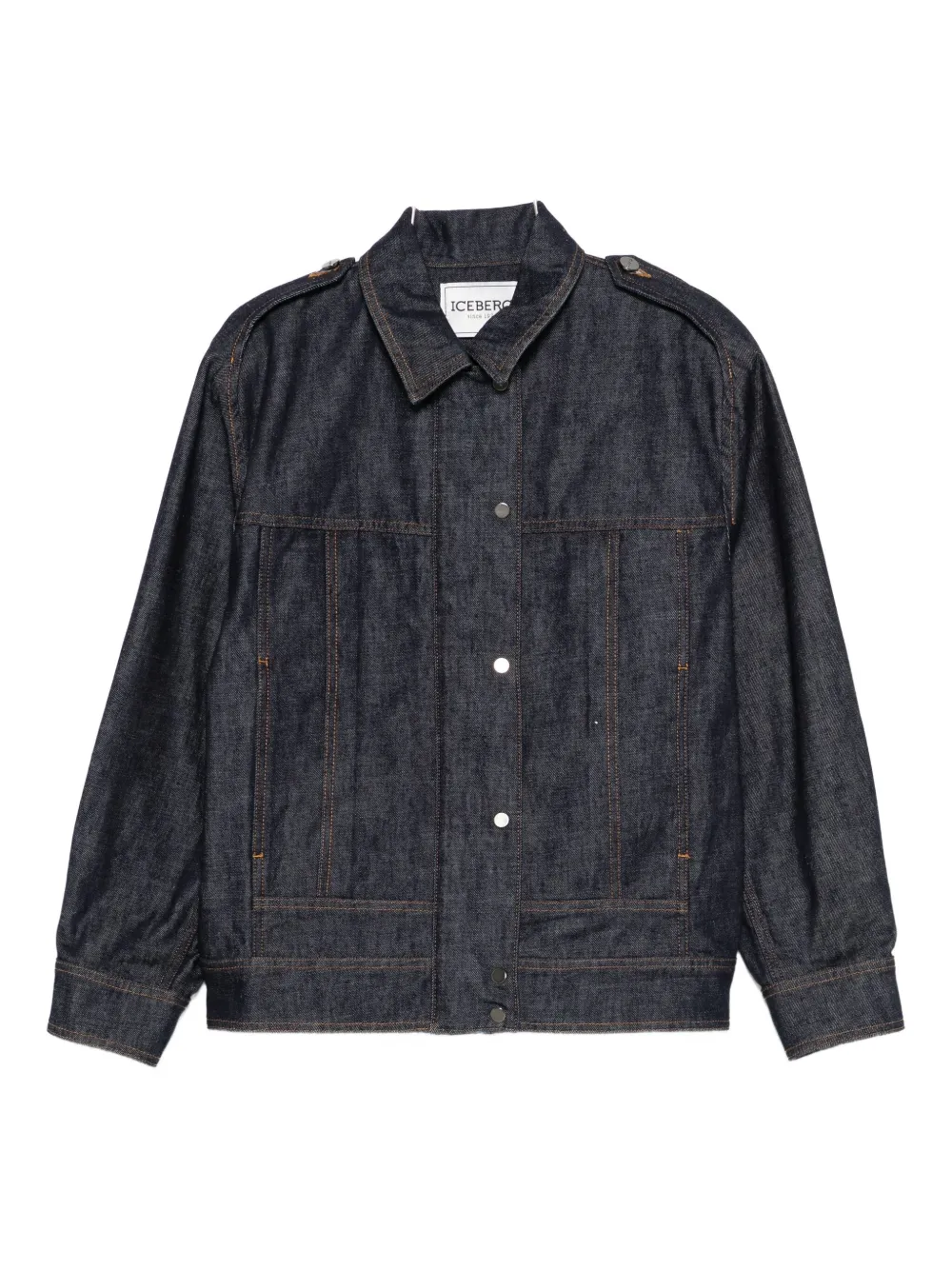 Iceberg Button Denim Jacket In Blue