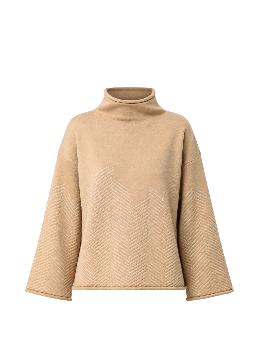Liviana Conti chevron-patterned high-neck sweater · One Size