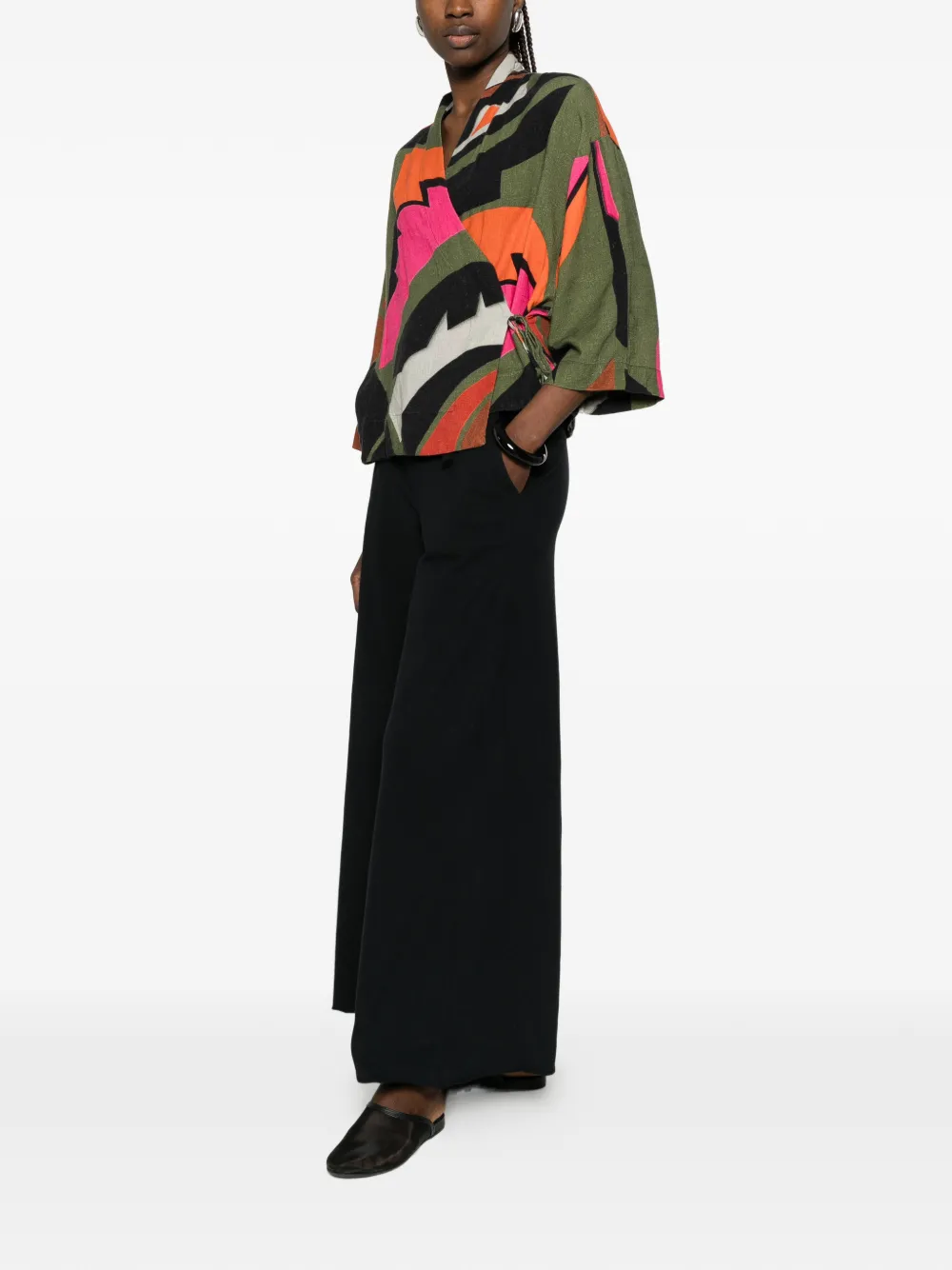  Osklen Kimono Con Estampado Floral - Verde 