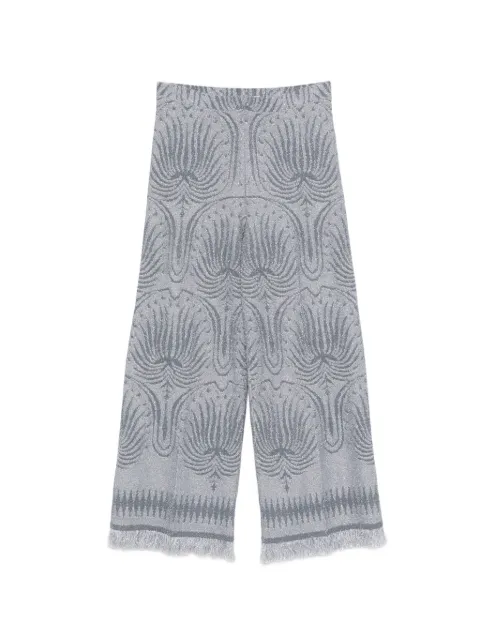 Circus Hotel patterned frayed trousers