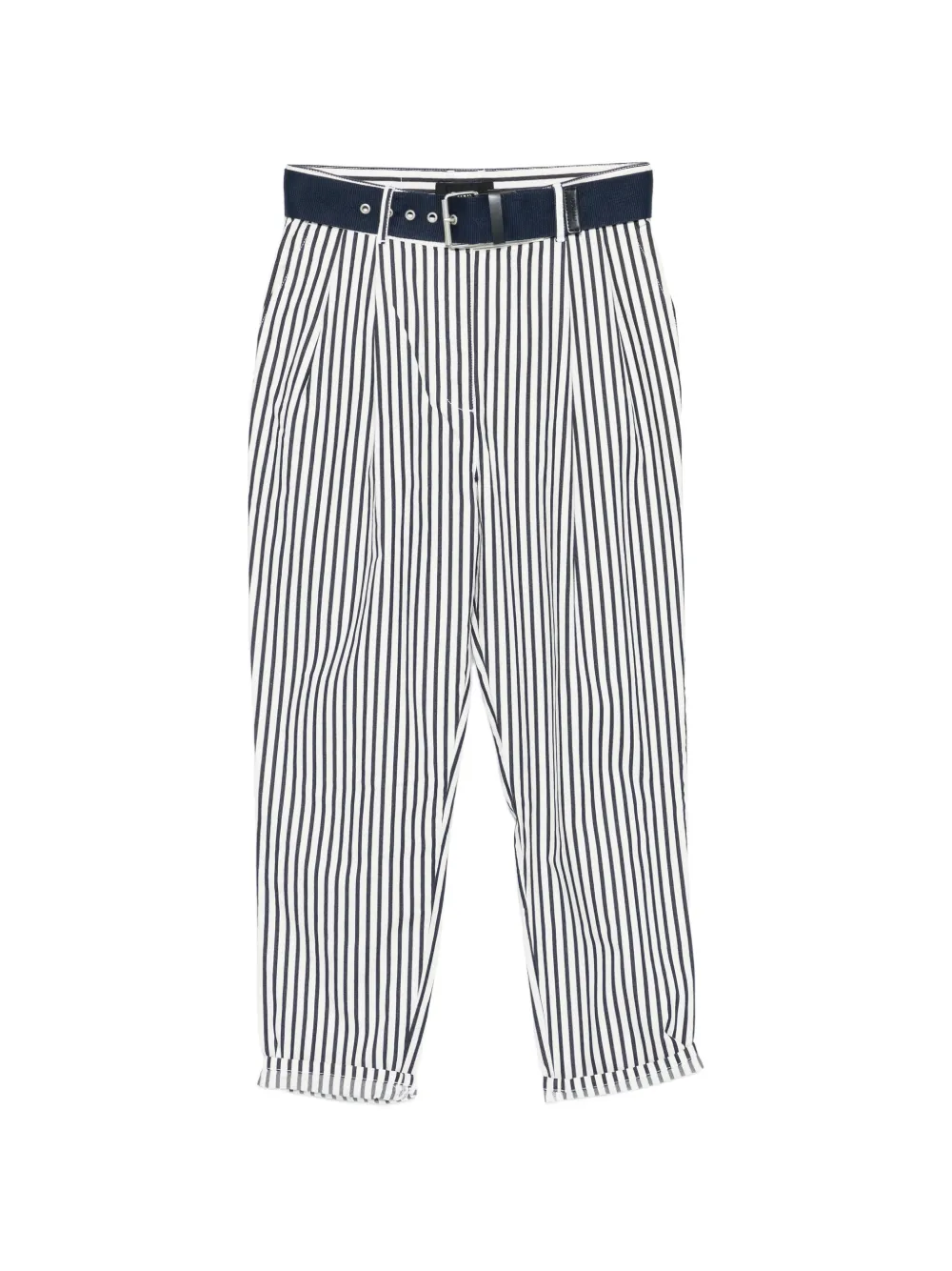 PINKO Modesta striped belted trousers - Bianco
