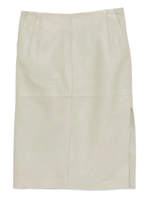 Halfboy panelled leather skirt