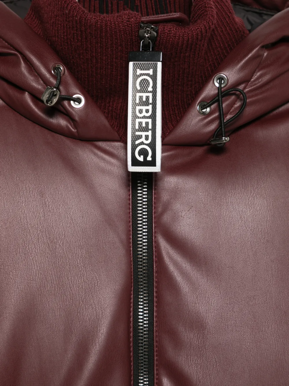  Iceberg Hooded Bomber Jacket - Red 