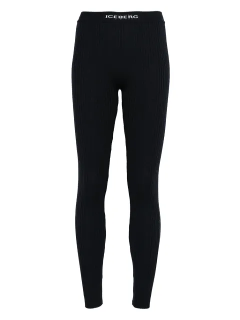 Iceberg logo knitted leggings