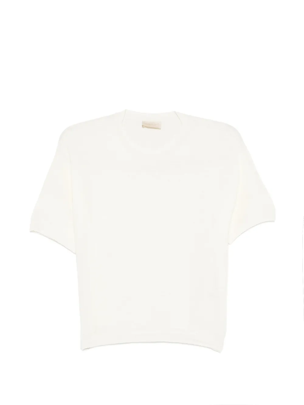 MOMONÌ short-sleeved round-neck linen T-shirt - Toni neutri