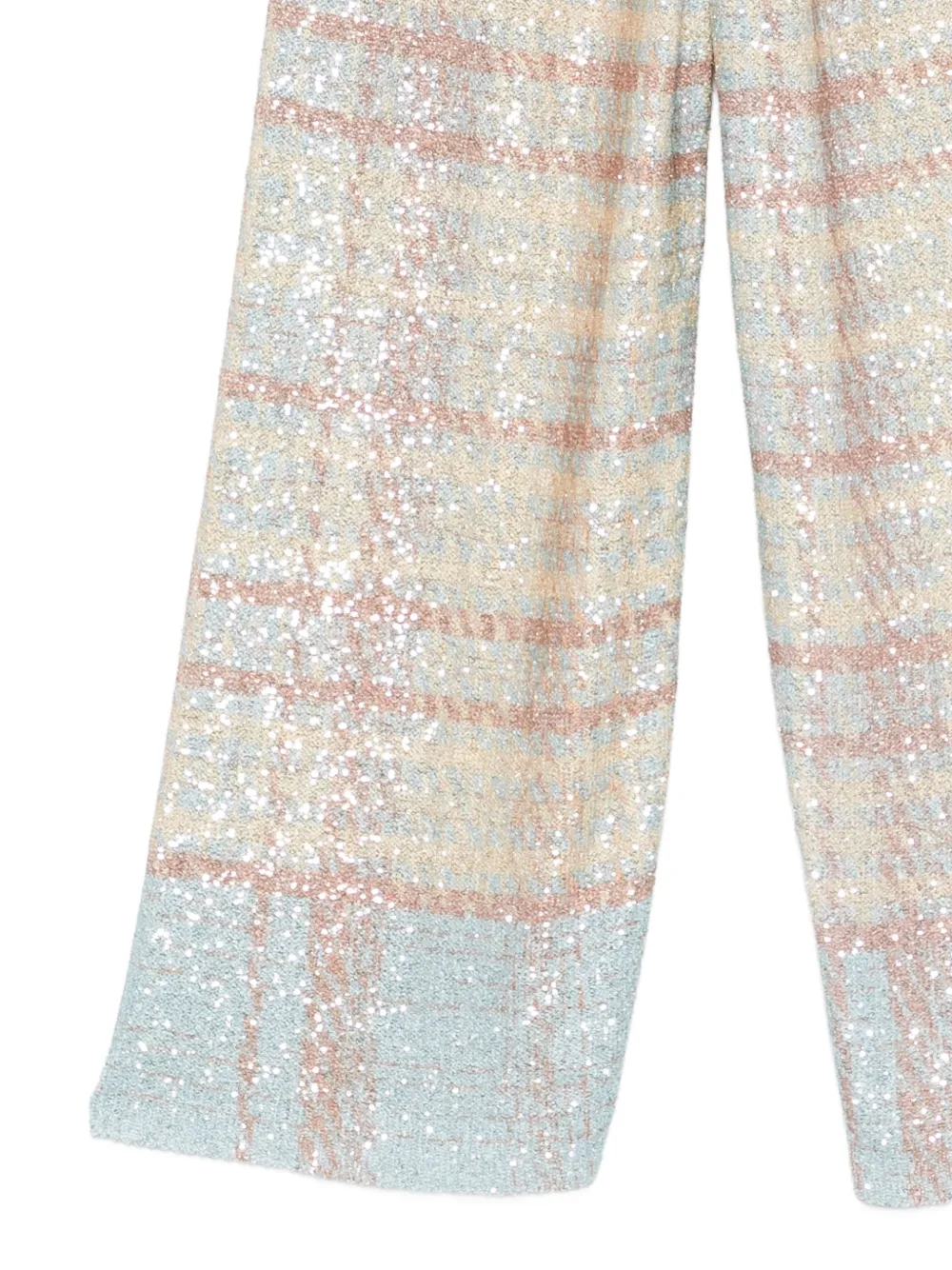  Circus Hotel Sequin-embellishment Trousers - Neutrals 