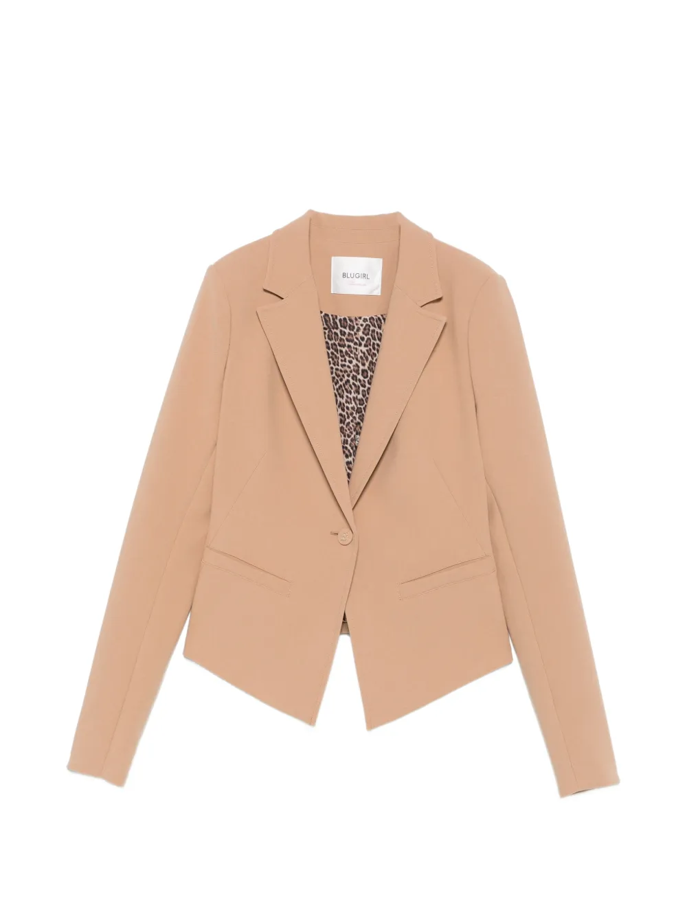 Blugirl Single-button Asymmetric-hem Blazer In Brown