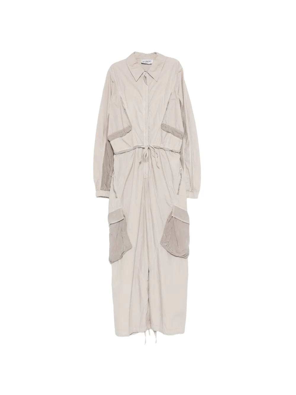 Iceberg drawstring panelled jumpsuit - Grigio