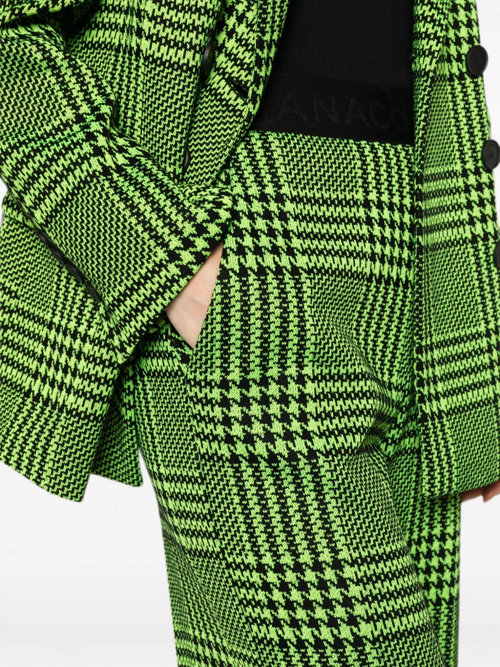 Liviana Conti Geruite broek Groen