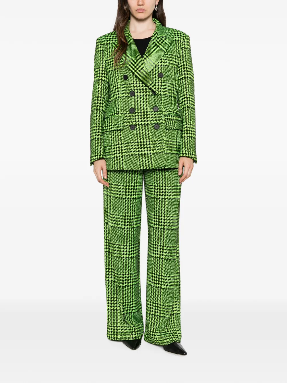Liviana Conti Geruite broek Groen
